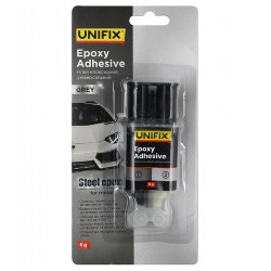 Эпоксидный клей двухкомпонентный для метала, шприц, серый, 6г