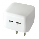 Зарядное устройство XO L102, 2Type-C PD35W, с дисплеем, белое