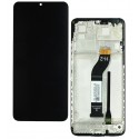 Дисплей для Xiaomi Redmi 13C, чорний, з тачскрином, High Quality, з рамкою
