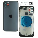 Корпус для iPhone 11 Pro Max, серый, с держателем SIM-карты, с боковыми кнопками