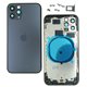Корпус для iPhone 11 Pro, сірий колір, з тримачем SIM-карти, з бічними кнопками