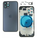 Корпус для iPhone 11 Pro, сірий колір, з тримачем SIM-карти, з бічними кнопками