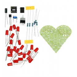 DIY конструктор "Пульсирующее светодиодное сердце", набор для пайки