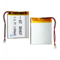 Аккумулятор универсальный, 50 мм, 61 мм, 3,3 мм, Li-ion, 3,7 В, 1100 мАч, 305461P