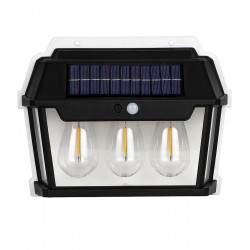 Фонарь наружный 999-38W вольфрамова лампа, Motion Sensor, 1x18650, солнечная панель