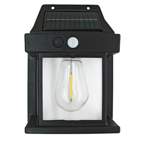 Ліхтар зовнішній 888-30W вольфрамова лампа, Motion Sensor, 1x14500, сонячна панель