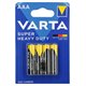 Батарейка VARTA SuperLife (Сольова), AAA, R03, 4 штуки, блістер