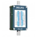 Тестер разъёмов питания Relife TB-09, Type C/ Lightning с ЖК дисплеем и встроенным АКБ