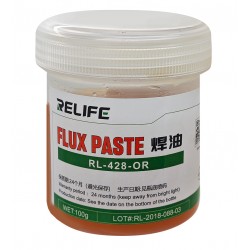 Флюс-паста Relife RL-428-OR 100 гр, активная, диэлектрическая, без содержания галогенов