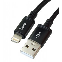 Кабель Lightning - USB, Hoco X91, круглый, 3 метр, в тканевой оплетке, черный Кабель Lightning - USB, Hoco X91, круглый, 3 метр, в тканевой оплетке, черный
