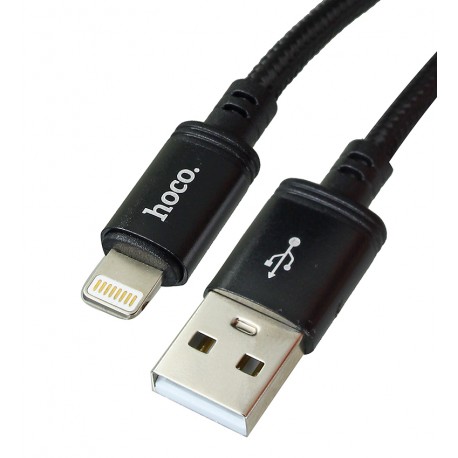 Кабель Lightning - USB, Hoco X91, круглый, 3 метр, в тканевой оплетке, черный