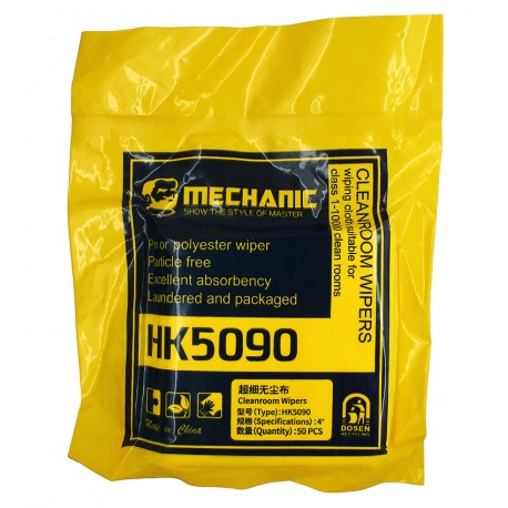 Салфетка из микрофибры Mechanic HK5090, для устранения пыли и отпечатков, 50 шт, 100*100 мм Салфетка из микрофибры Mechanic HK5090, для устранения пыли и отпечатков, 50 шт, 100*100 мм