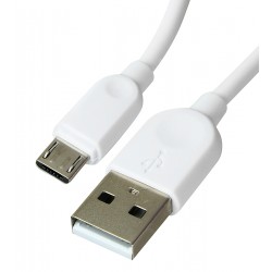 Кабель Micro-USB - USB, Borofone BX14, 2 метра, 2,4А, белый