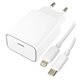 Зарядное устройство Hoco C143A Type-C PD20W, белый + кабель Type-C to Lightning