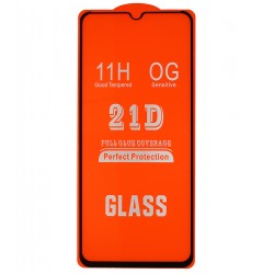 Защитное стекло для Realme C30, C33, совместимое с чехлами, Full Glue, без упаковки, черный