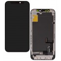 Дисплей для Apple iPhone 12 mini, черный, с рамкой, копия, (TFT), ZY, LTPS