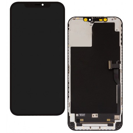 Дисплей для Apple iPhone 12 Pro Max, чорний, з рамкою, High Quality, (OLED) Дисплей для Apple iPhone 12 Pro Max, чорний, з рамкою, High Quality, (OLED)