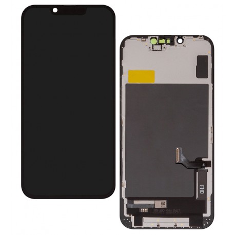 Дисплей для Apple iPhone 14, черный, с рамкой, копия, (TFT), ZY, LTPS Дисплей для Apple iPhone 14, черный, с рамкой, копия, (TFT), ZY, LTPS