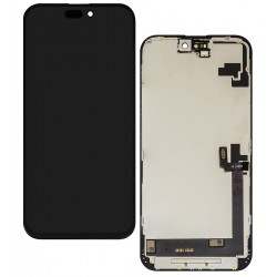 Дисплей для Apple iPhone 16 Plus, черный, с рамкой, копия, (TFT), ZY, LTPS Дисплей для Apple iPhone 16 Plus, черный, с рамкой, копия, (TFT), ZY, LTPS