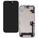 Дисплей для Apple iPhone 16, черный, с рамкой, High Quality, (OLED), GX OEM Hard