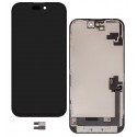 Дисплей для Apple iPhone 16, черный, с рамкой, High Quality, (TFT), ZY, LTPS
