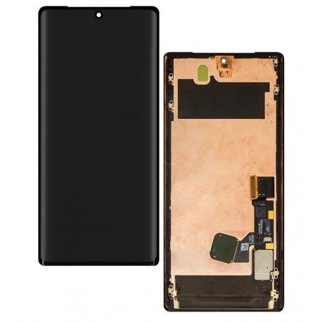 Дисплей для Google Pixel 6 Pro, черный, с рамкой, оригинал (переклеенное стекло), GLUOG, G8VOU Дисплей для Google Pixel 6 Pro, черный, с рамкой, оригинал (переклеенное стекло), GLUOG, G8VOU