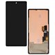 Дисплей для Google Pixel 6a, черный, с рамкой, High Quality, с широким ободком, (OLED) GX7AS, GB62Z, G1AZG