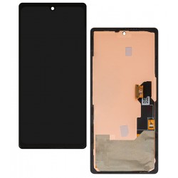 Дисплей для Google Pixel 6a, черный, с рамкой, High Quality, с широким ободком, (OLED) GX7AS, GB62Z, G1AZG