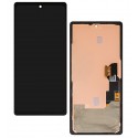 Дисплей для Google Pixel 6a, черный, с рамкой, High Quality, с широким ободком, (OLED) GX7AS, GB62Z, G1AZG