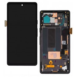 Дисплей для Google Pixel 7a, чорний, з рамкою, High Quality, з широким обідком