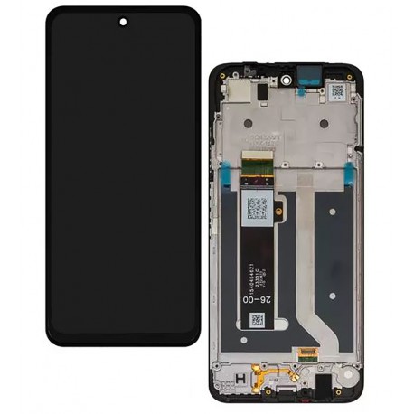 Дисплей для Motorola Moto G34, Moto G45, черный, с рамкой, High Quality, 1540464621