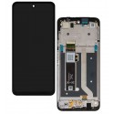 Дисплей для Motorola Moto G34, Moto G45, черный, с рамкой, High Quality, 1540464621