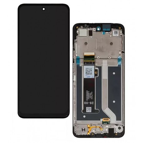 Дисплей для Motorola Moto G34, Moto G45, черный, с рамкой, копия, 1540464621