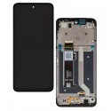 Дисплей для Motorola Moto G34, Moto G45, черный, с рамкой, копия, 1540464621