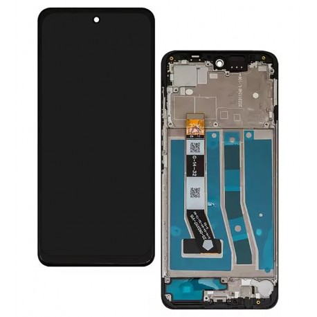 Дисплей для Motorola Moto G54, Moto G54 Power, черный, с рамкой, High Quality