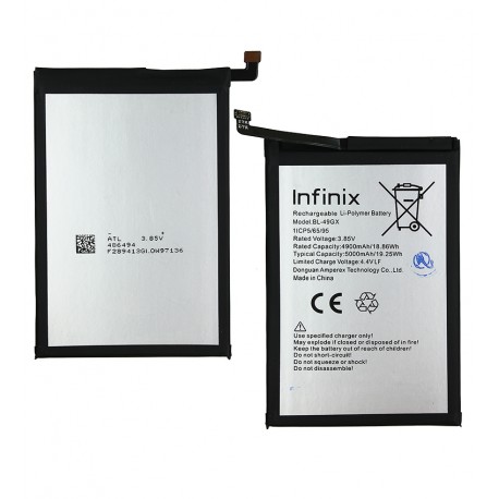 Аккумулятор BL-49GX для Infinix Hot 11s, Hot 12 Pro (X668C), Note 10 (X693), Note 11i, Note 11S (X698), Note 7 (X690), ZERO X Neo, 5000 мАч, оригинал (PRC)