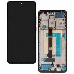 Дисплей для Xiaomi Poco F6, чорний, з рамкою, оригінал (PRC), 24069PC21G, 24069PC21I