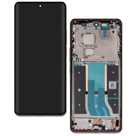 Дисплей для Realme 12 Pro, золотистий, з рамкою, оригінал (PRC), RMX3842