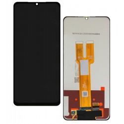 Дисплей для Samsung A066 Galaxy A06 5G, черный, без рамки, оригинал (переклеенное стекло)