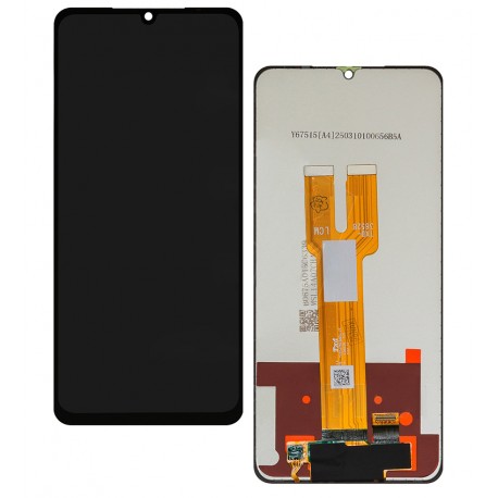 Дисплей для Samsung A066 Galaxy A06 5G, черный, без рамки, оригинал (переклеенное стекло)