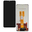 Дисплей для Samsung A066 Galaxy A06 5G, черный, без рамки, оригинал (переклеенное стекло)