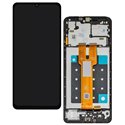 Дисплей для Samsung A066 Galaxy A06 5G, чорний, з рамкою, оригінал (переклеєне скло)