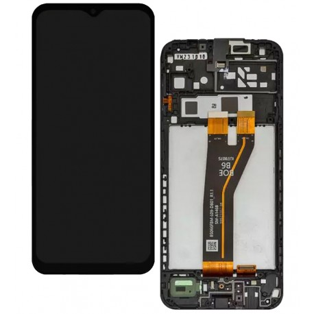 Дисплей для Samsung A146B Galaxy A14 5G, чорний, з рамкою, оригінал (PRC), BS066FBM-L09-DB01_1.1