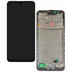 Дисплей для Samsung A166 Galaxy A16 5G, черный, с рамкой, оригинал (переклеенное стекло)