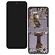 Дисплей для Samsung F731 Galaxy Z Flip5, черный, с рамкой, оригинал (переклеенное стекло)