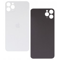 Задня панель корпуса для Apple iPhone 11 Pro Max, білий, сріблястий, без зняття рамки камери, Original (PRC), big hole, Matte Silver Задня панель корпуса для Apple iPhone 11 Pro Max, білий, сріблястий, без зняття рамки камери, Original (PRC), big hole, Matte Silver