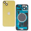 Задняя панель корпуса для Apple iPhone 14 Plus, желтый, со стеклом камеры, High Quality, Yellow