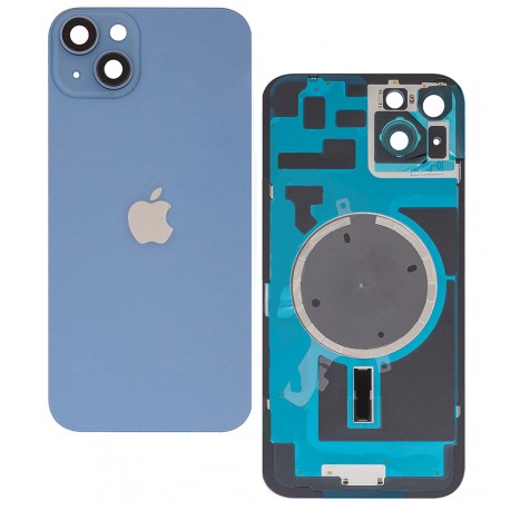 Задняя панель корпуса для Apple iPhone 14 Plus, синий, со стеклом камеры, High Quality, Blue