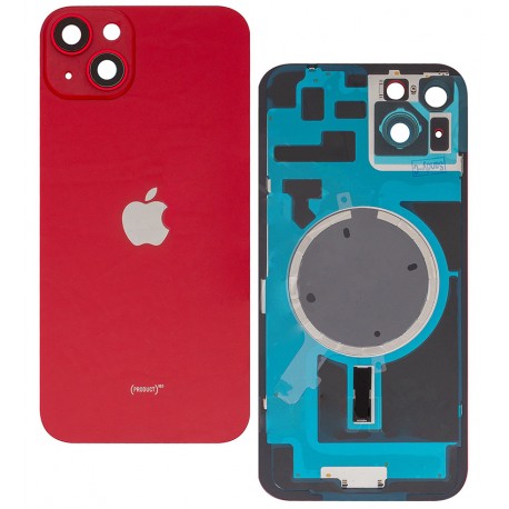 Задняя панель корпуса для Apple iPhone 14 Plus, красный, со стеклом камеры, High Quality, Red Задняя панель корпуса для Apple iPhone 14 Plus, красный, со стеклом камеры, High Quality, Red