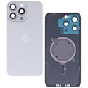 Задня панель корпуса для Apple iPhone 15 Pro Max, білий, із склом камери, High Quality